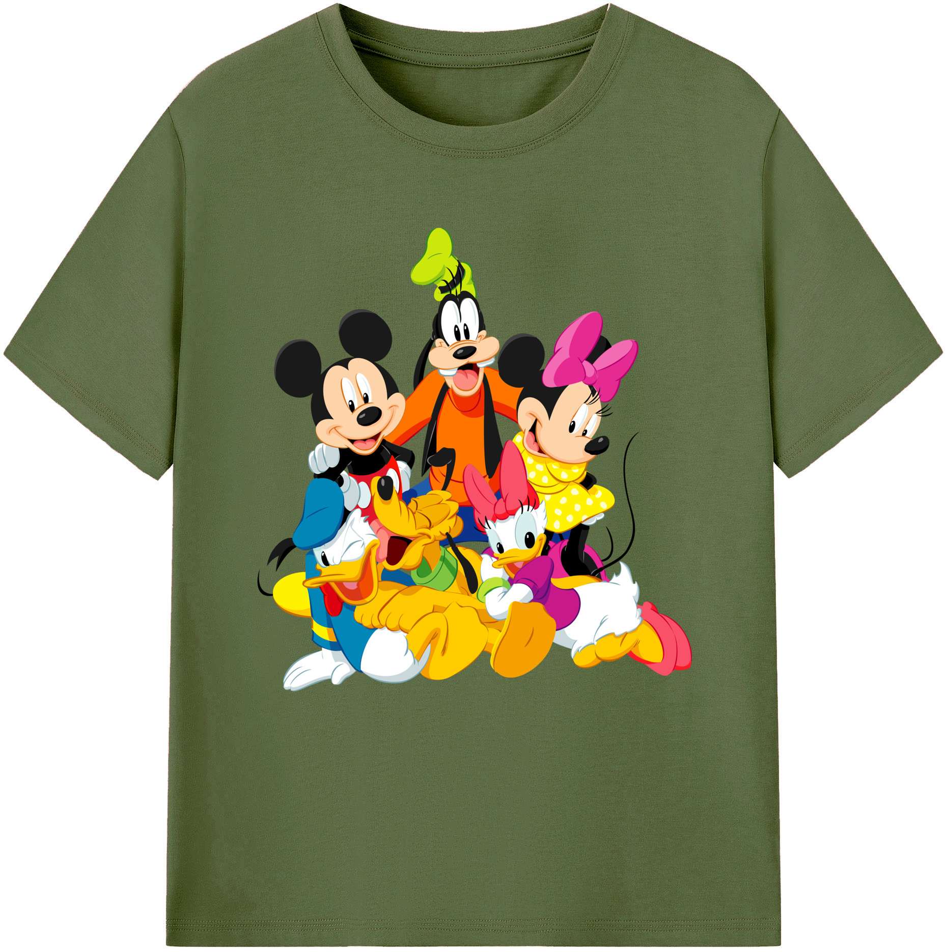 （画像用） ミッキーマウス Mickey Mouse 綿100％半袖Tシャツ（フロントプリント）